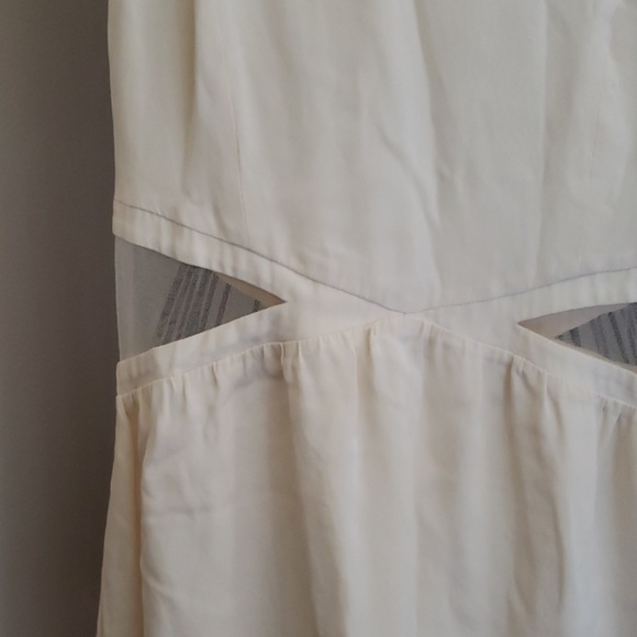 Parker 100% Silk Mini Cream Dress Small - Picture 2 of 6